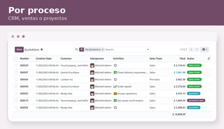 Formación por procesos