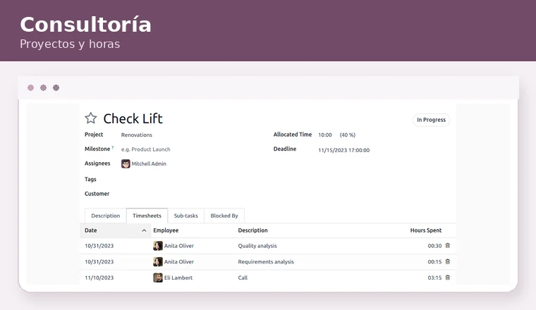 Odoo para consultorías
