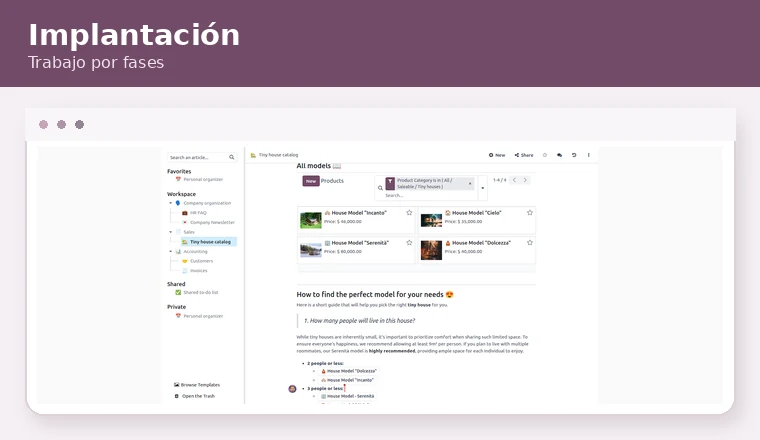 Implantación Odoo por fases