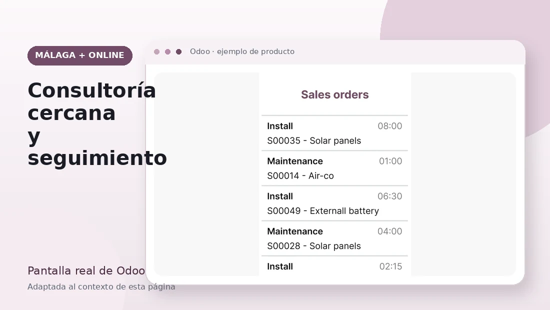 Consultoría Odoo en Málaga