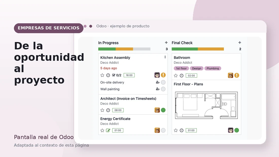 Proceso Odoo para Empresas de servicios